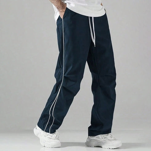 Men's Quick-Drying Casual Pants Side-Stripe Baggy Sweatpants | TWILLVALE