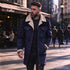 Men's Faux Suede Shearling Collar Coat – Vintage Longline Winter Coat | TWILLVALE