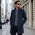 Men's Modern Wool Blend Trench Coat Slim Fit Topcoat | TWILLVALE™