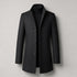 Men's Slim-Fit Wool-Blend Stand Collar Overcoat | TWILLVALE