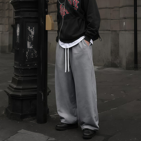 Men's Wide Leg Sweatpants – Loose Straight Fit Casual Track Pants | TWILLVALE