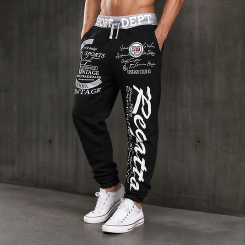 Men's Vintage Letter Print Hip Hop Jogger Sweatpants | TWILLVALE™
