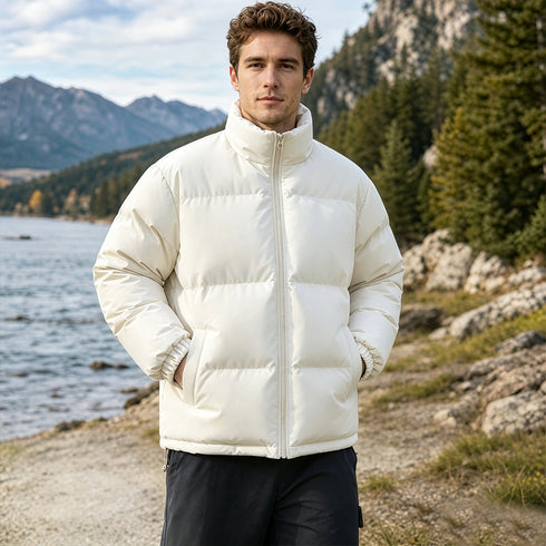 Men’s Warm Winter Outerwear Windproof Waterproof Stand-Collar Puffer Jacket | TWILLVALE™