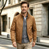 Men's Casual Jacket Stand Collar Solid Color Zip Up Bomber Coat Outerwear | TWILLVALE™