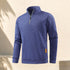Men's Casual Sweater Warm Turtleneck Quarter-Zip Stand Collar Pullover | TWILLVALE