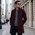 Men's Modern Wool Blend Trench Coat Slim Fit Topcoat | TWILLVALE™