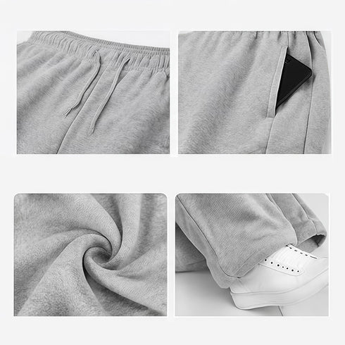 Men's Wide Leg Sweatpants – Loose Straight Fit Casual Track Pants | TWILLVALE