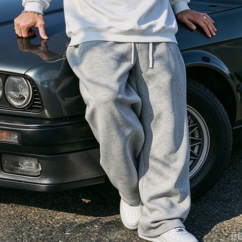 Men's Wide Leg Sweatpants – Loose Straight Fit Casual Track Pants | TWILLVALE