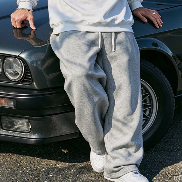 Men's Wide Leg Sweatpants – Loose Straight Fit Casual Track Pants | TWILLVALE