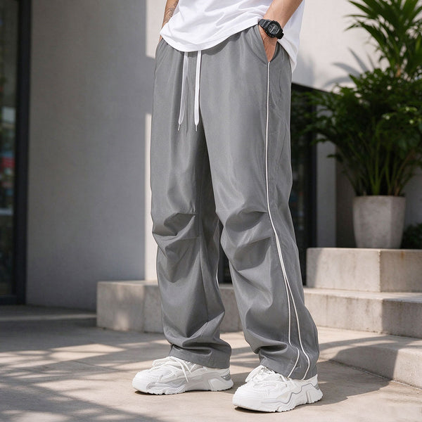 Men's Quick-Drying Casual Pants Side-Stripe Baggy Sweatpants | TWILLVALE