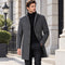 Men's Slim-Fit Wool-Blend Stand Collar Overcoat | TWILLVALE