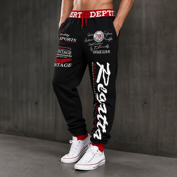 Men's Vintage Letter Print Hip Hop Jogger Sweatpants | TWILLVALE™