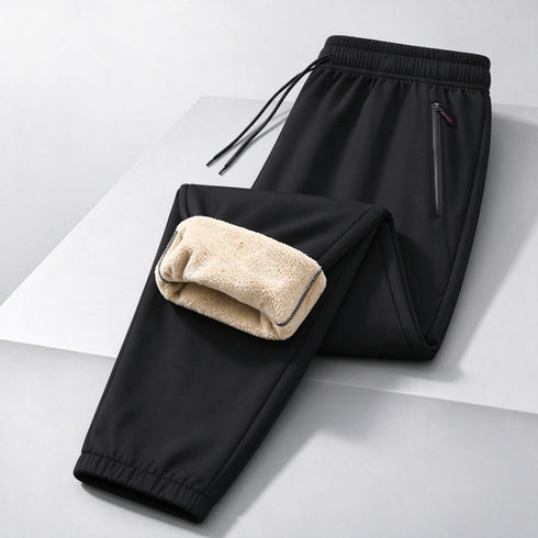 Men's Winter Sherpa Fleece Lined Sweatpants Thermal Joggers with Pockets | TWILLVALE