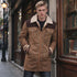 Men's Faux Suede Shearling Collar Coat – Vintage Longline Winter Coat | TWILLVALE