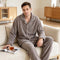 Men’s Furry Flannel Pajama Set Soft Fleece Top & Pants Indoor Nightwear Loungewear | TWILLVALE™