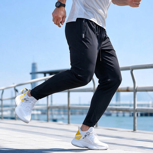 Men's Ultralight Ice Silk Sport Pants High Elasticity Quick-Dry Sweatpants | TWILLVALE