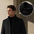 Men's Slim-Fit Wool-Blend Stand Collar Overcoat | TWILLVALE