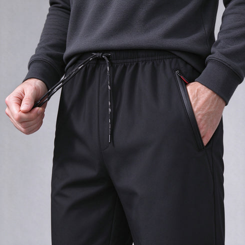 Men's Winter Sherpa Fleece Lined Sweatpants Thermal Joggers with Pockets | TWILLVALE
