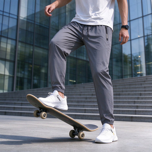 Men's Ultralight Ice Silk Sport Pants High Elasticity Quick-Dry Sweatpants | TWILLVALE