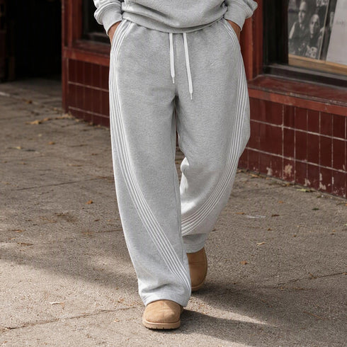Men's Y2K Striped Wide Leg Sweatpants Baggy Streetwear Track Pants | TWILLVALE™