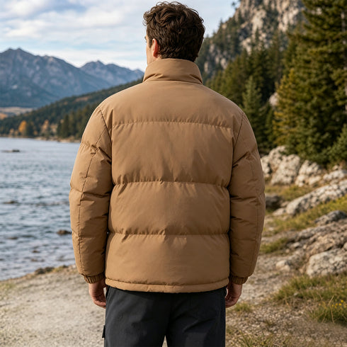 Men’s Warm Winter Outerwear Windproof Waterproof Stand-Collar Puffer Jacket | TWILLVALE™