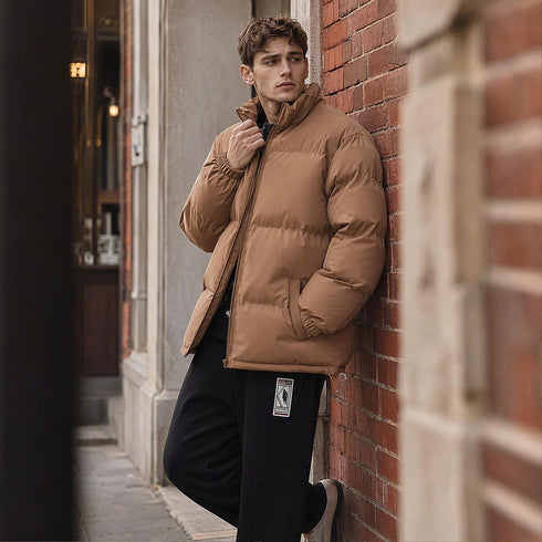 Men’s Warm Winter Outerwear Windproof Waterproof Stand-Collar Puffer Jacket | TWILLVALE™