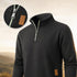 Men's Casual Sweater Warm Turtleneck Quarter-Zip Stand Collar Pullover | TWILLVALE