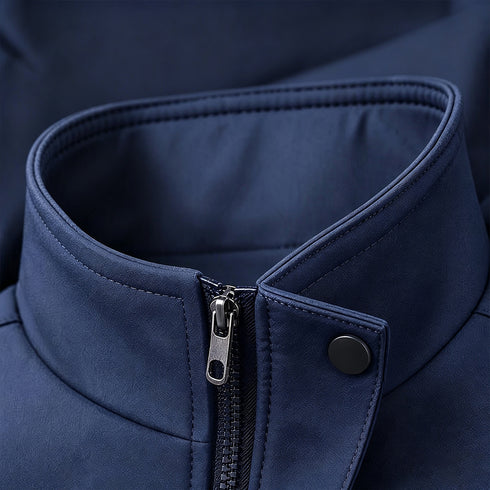 Men's Casual Jacket Stand Collar Solid Color Zip Up Bomber Coat Outerwear | TWILLVALE™