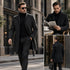 Men's Slim-Fit Wool-Blend Stand Collar Overcoat | TWILLVALE