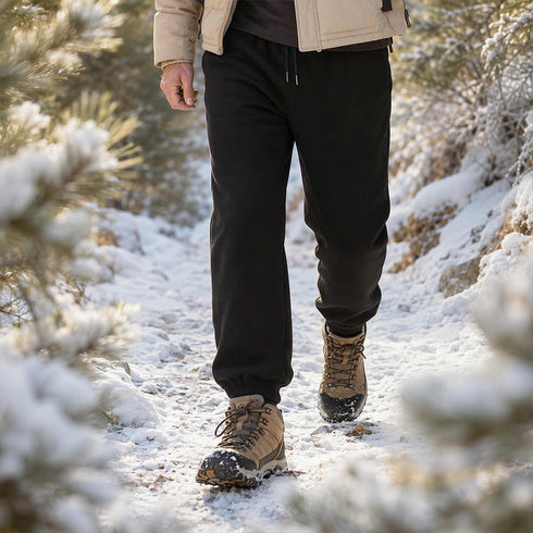 Men's Sherpa Lined Thermal Fleece Jogger Pants Winter Thick Warm Sweatpants| TWILLVALE™