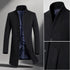 Men's Modern Wool Blend Trench Coat Slim Fit Topcoat | TWILLVALE™
