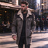 Men's Faux Suede Shearling Collar Coat – Vintage Longline Winter Coat | TWILLVALE