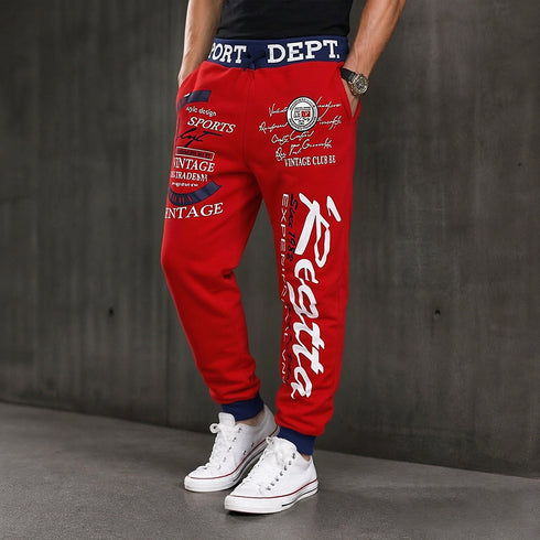 Men's Vintage Letter Print Hip Hop Jogger Sweatpants | TWILLVALE™