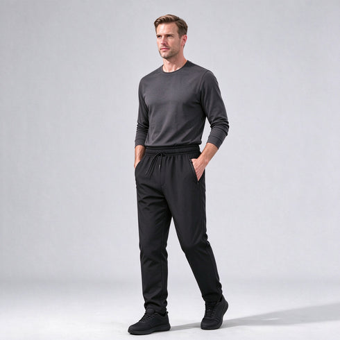 Men's Winter Sherpa Fleece Lined Sweatpants Thermal Joggers with Pockets | TWILLVALE
