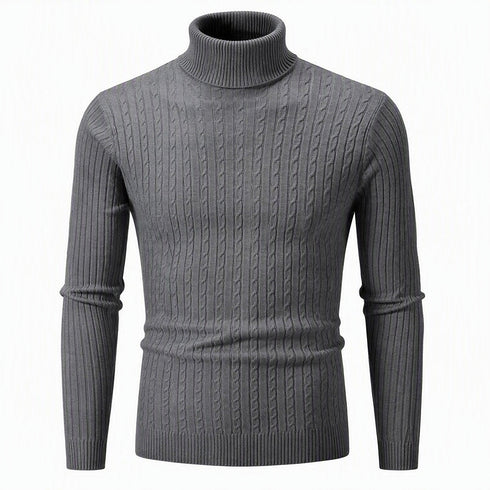 Men's Soft Turtleneck Sweater 2026 Autumn Winter Warm Knit Pullover Jumper | TWILLVALE