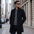 Men's Modern Wool Blend Trench Coat Slim Fit Topcoat | TWILLVALE™