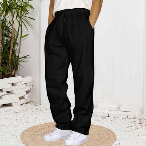 Men's Wide Leg Sweatpants – Loose Straight Fit Casual Track Pants | TWILLVALE