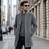 Men's Modern Wool Blend Trench Coat Slim Fit Topcoat | TWILLVALE™