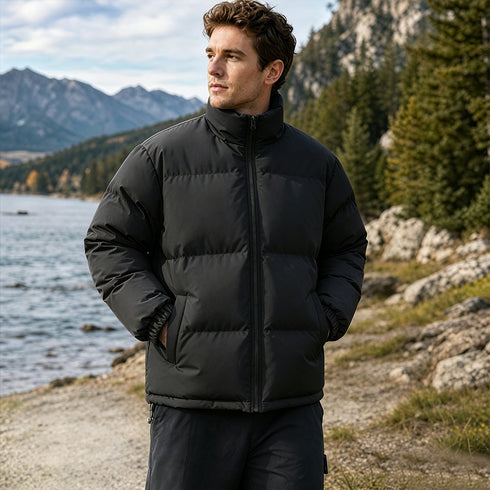 Men’s Warm Winter Outerwear Windproof Waterproof Stand-Collar Puffer Jacket | TWILLVALE™