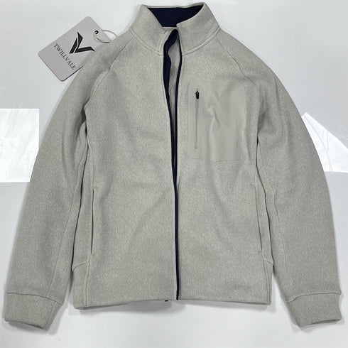 TWILLVALE Men's Stand Collar Zip-Up Casual Jacket
