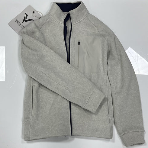 TWILLVALE Men's Stand Collar Zip-Up Casual Jacket